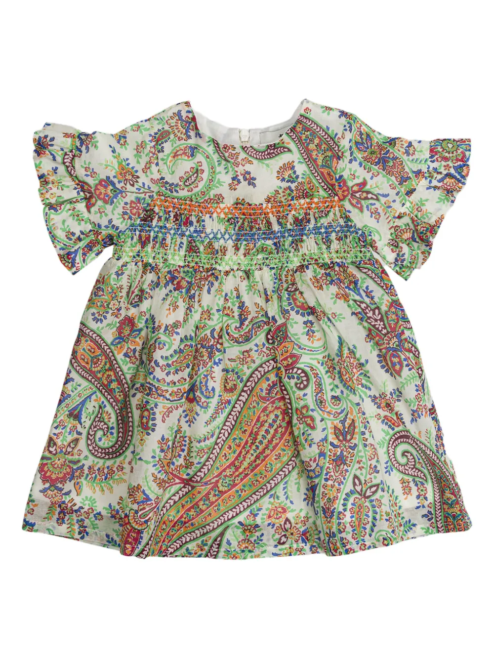 

Расклешенное платье с принтом Paisley ETRO KIDS, зеленый