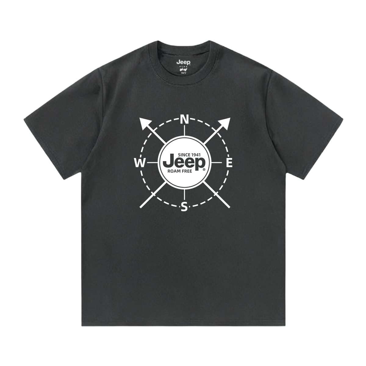 

Футболка для школьников с круглым вырезом Moderate Jeep, темно-серый