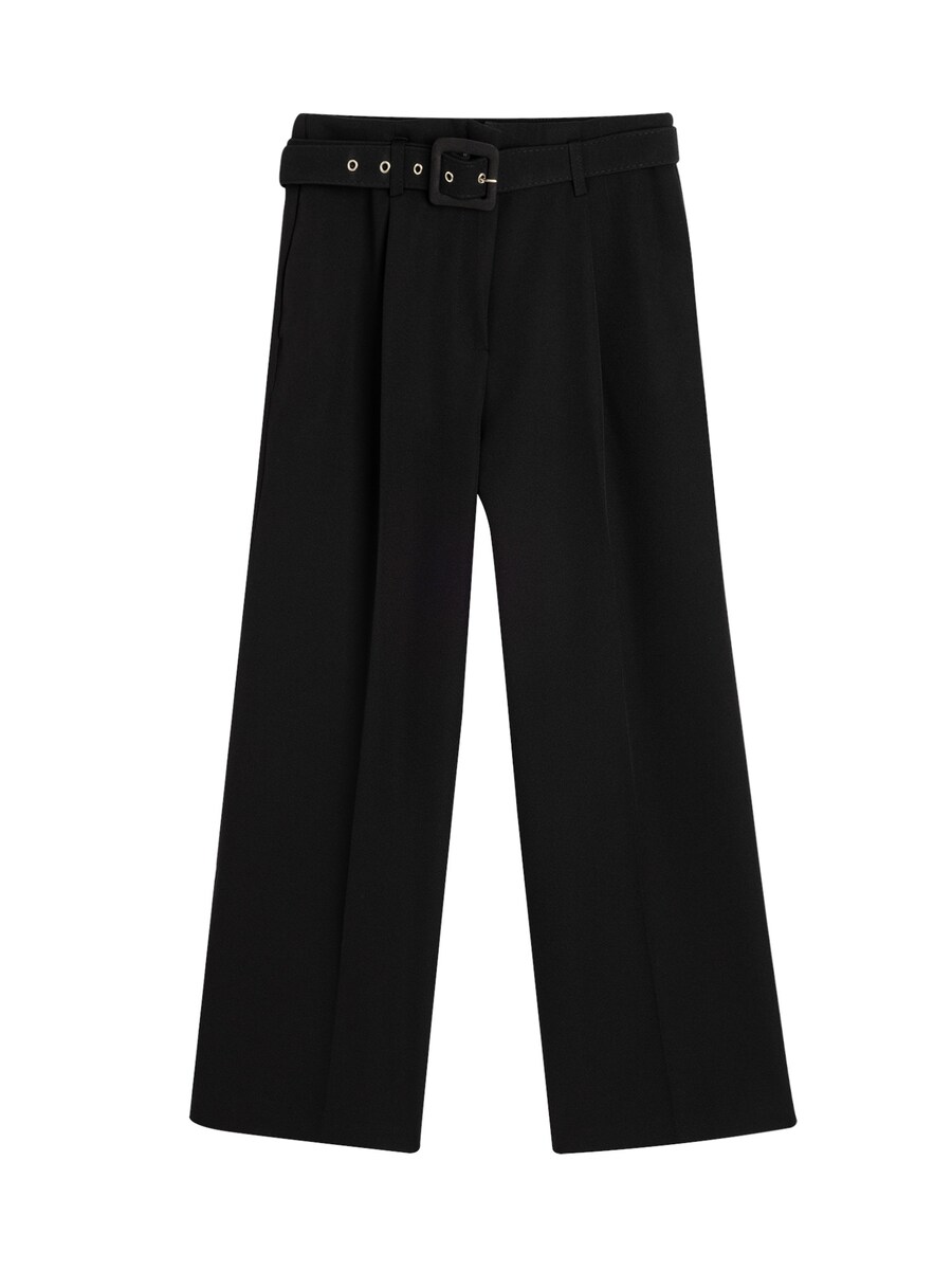 

Брюки со складками спереди Koton Wide leg Pleat-Front Pants, черный
