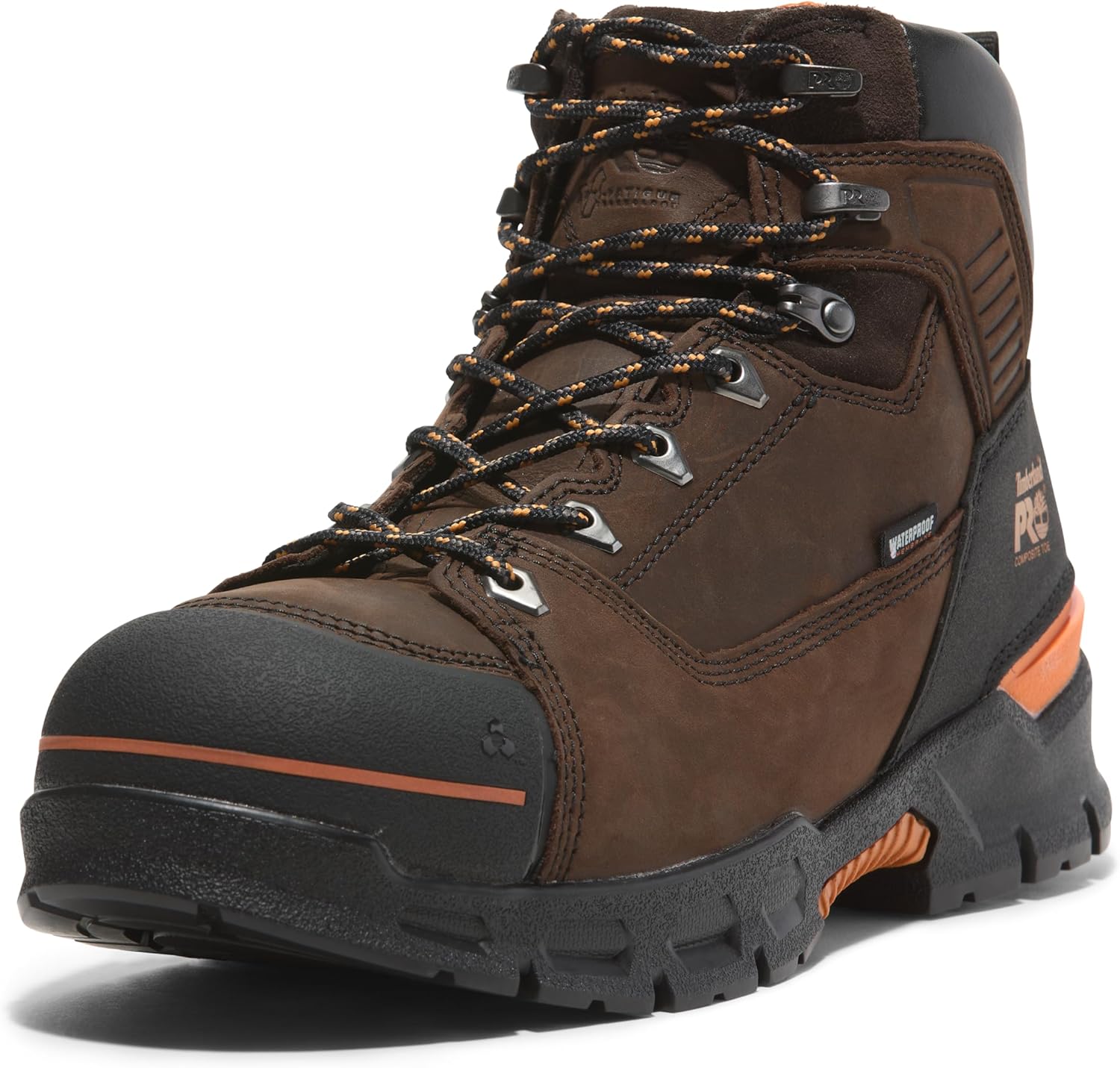 

Timberland PRO мужские Endurance EV 6 дюймовые ботинки с композитным защитным носком и водонепроницаемостью, Walnut/Orange