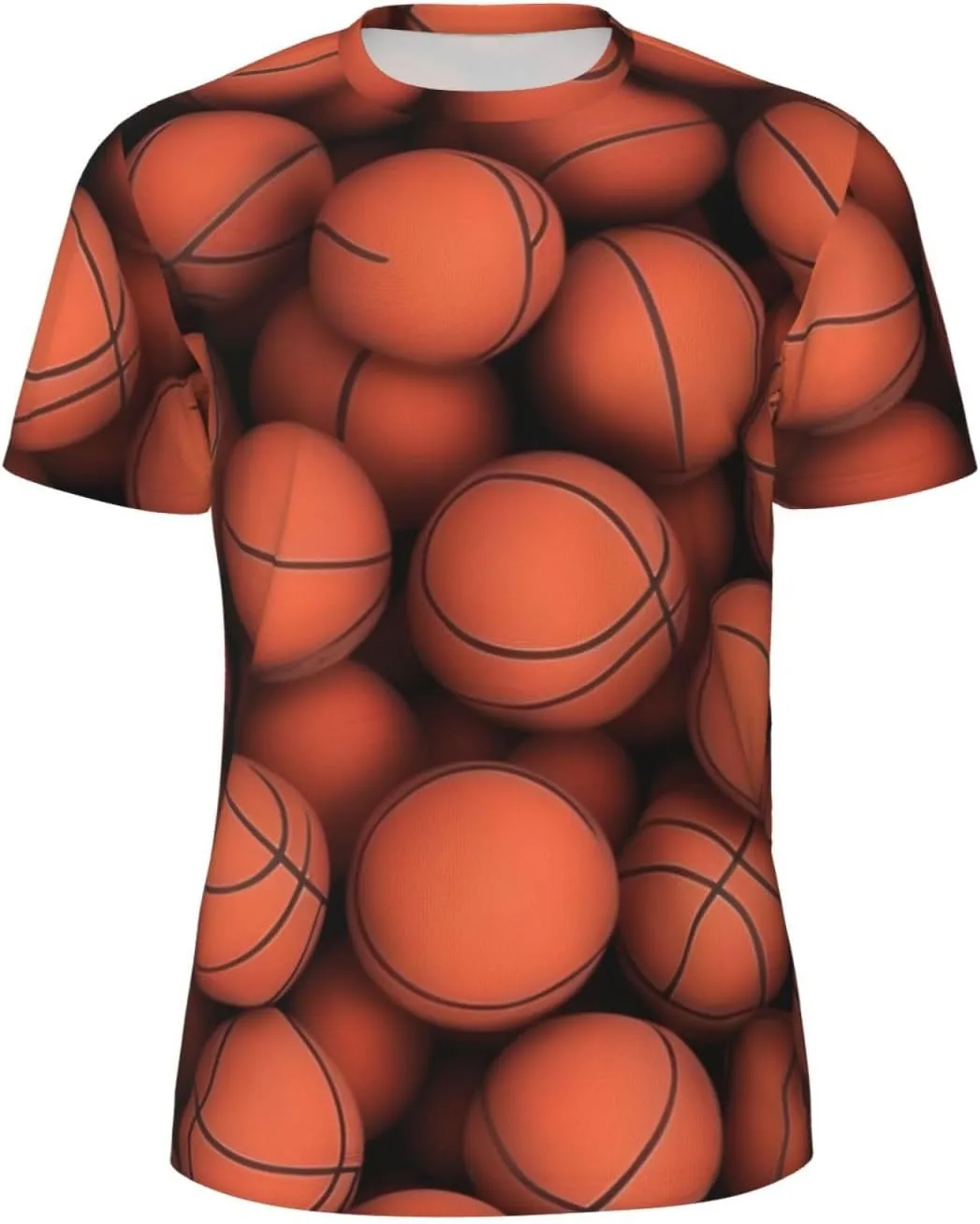 

Футболка мужская летняя с принтом баскетбол Orange Print, легкая и дышащая SDFHU
