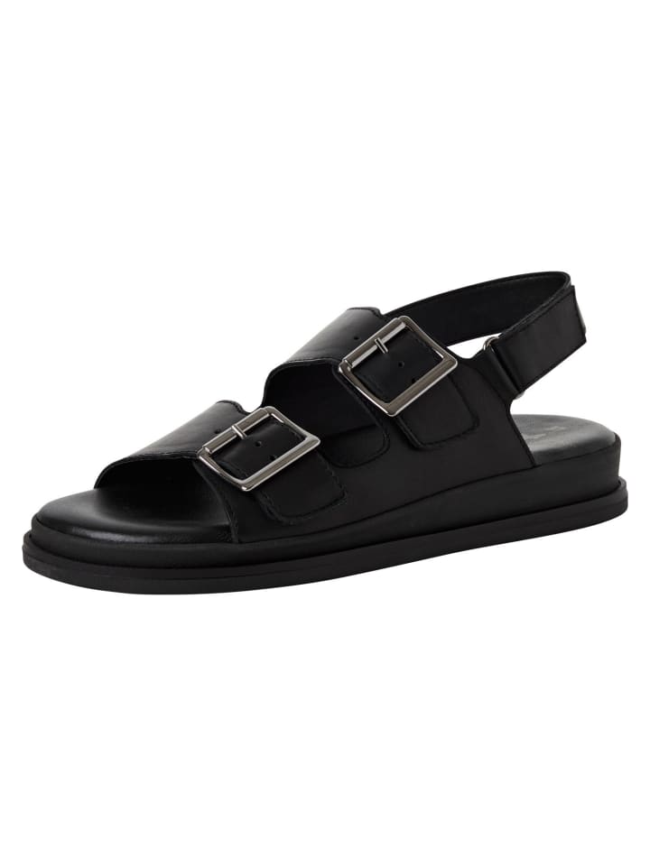 Сандалии на плоской подошве Tamaris, цвет black leather