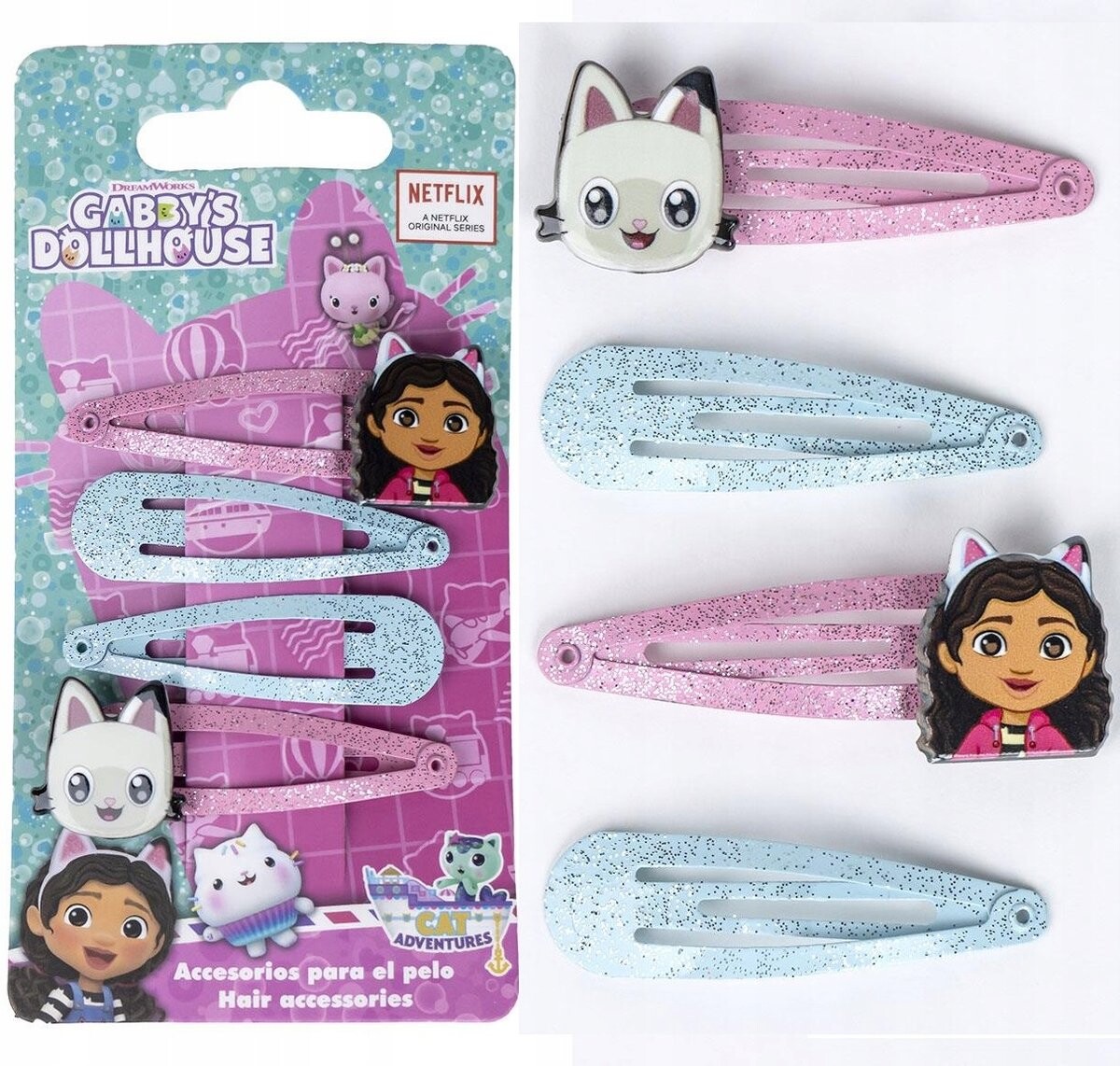 

Cerda, Заколки для волос «Кошачий домик Габи», 4 шт
