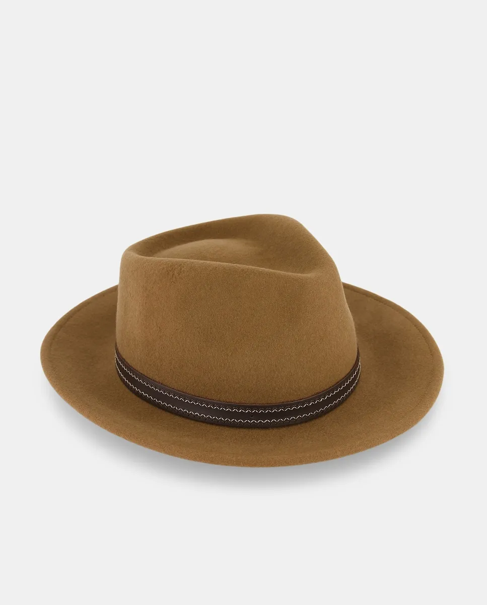 

Фетровая шляпа с вышитой лентой Latouche, коричневый