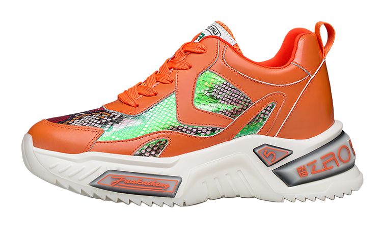 ZRO Женские оранжевые кроссовки Low-Top Chunky, цвет Orange