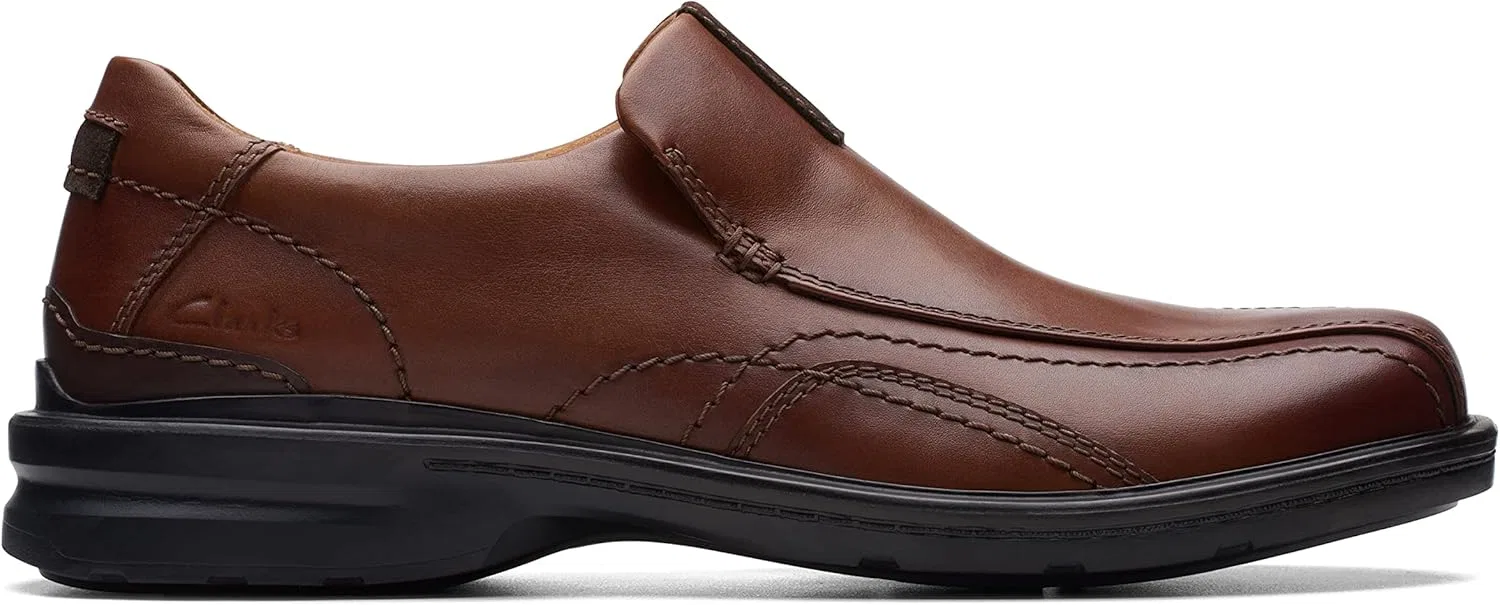 Мужские лоферы-степлоферы Clarks Gessler, Dark Tan Leather — фото 2
