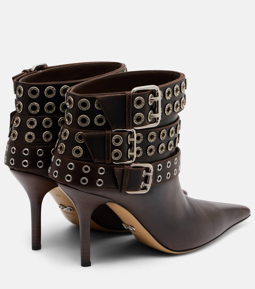 Ботинки на щиколотку из кожи 95 с пряжкой Mach & Mach, Brown — фото 2