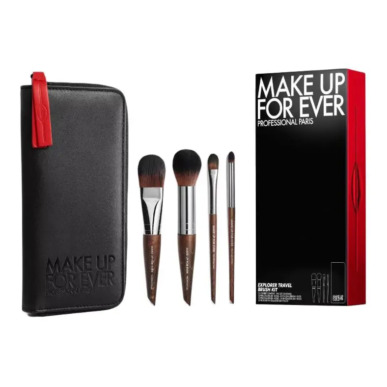 

Набор дорожных кистей для макияжа Explorer Travel Makeup Set Brush Portable Blended Detail 4 шт MAKE UP FOR EVER