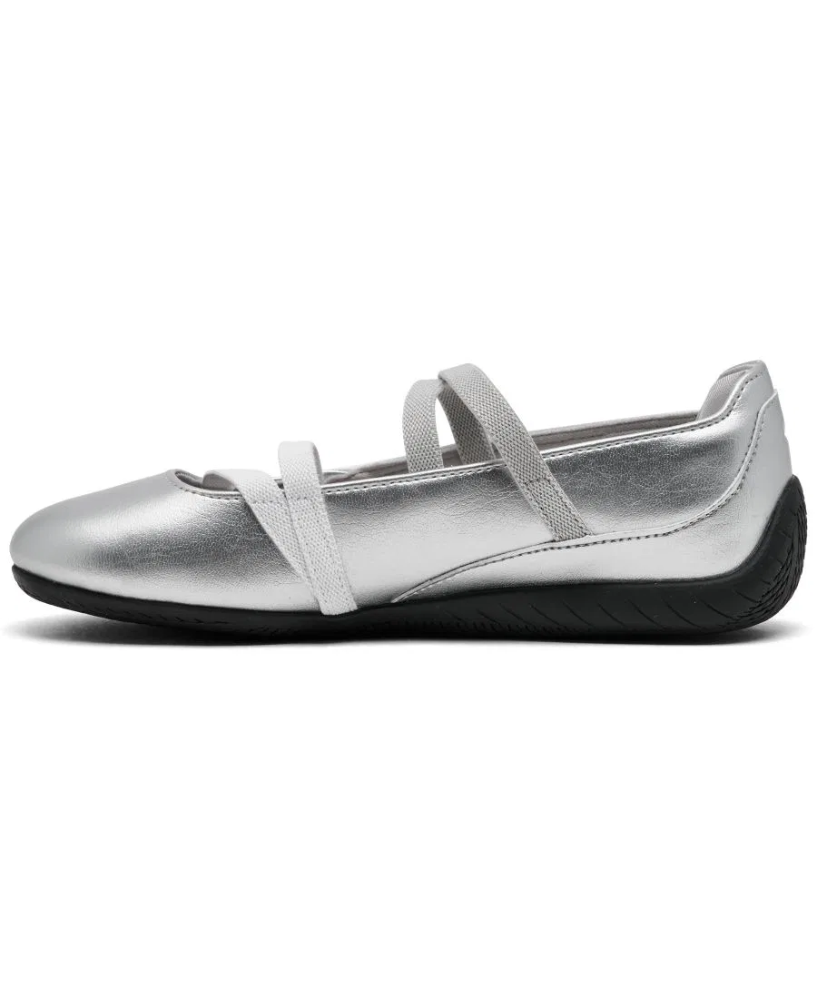 Повседневные балетки Speedcat Ballet Metallic Mary Jane для девочек от Finish Line Puma, серебряный — фото 3