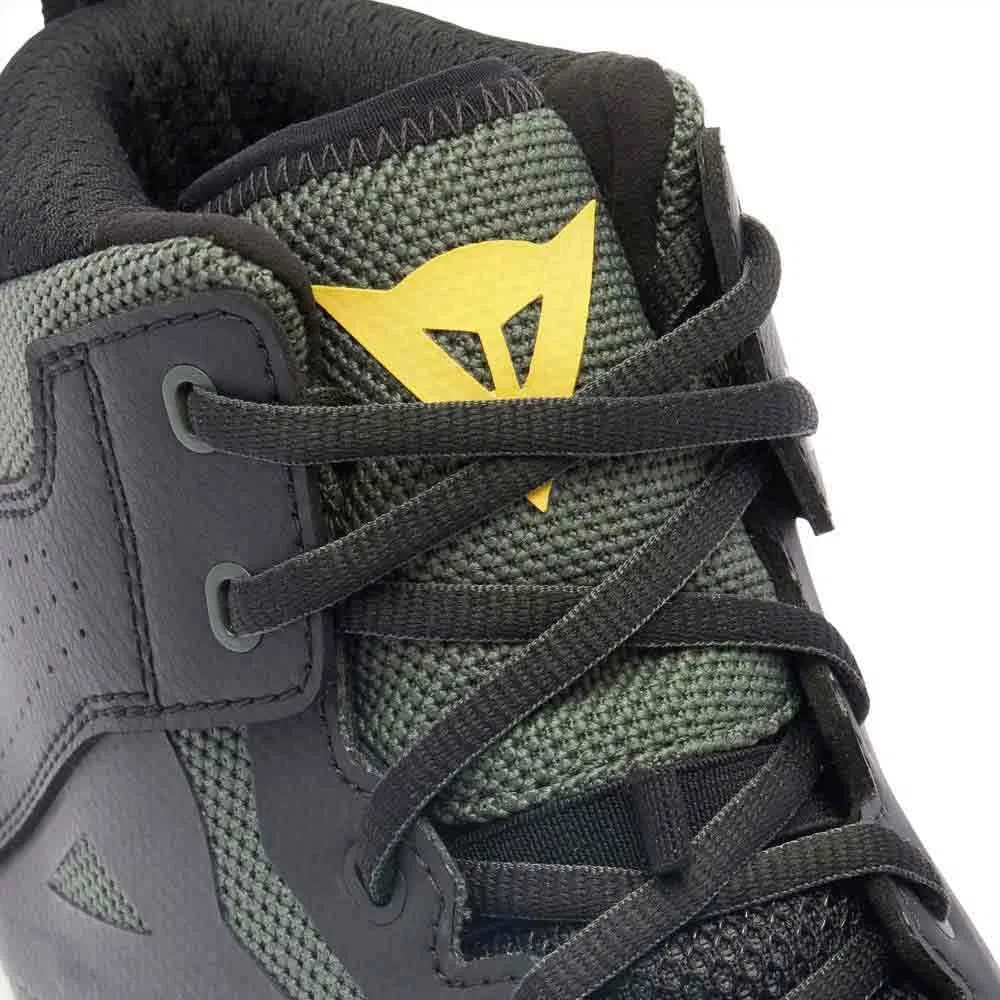 Мужские летние мотоциклетные кроссовки Dainese Suburb Air, текстиль, Black White Army Green — фото 2