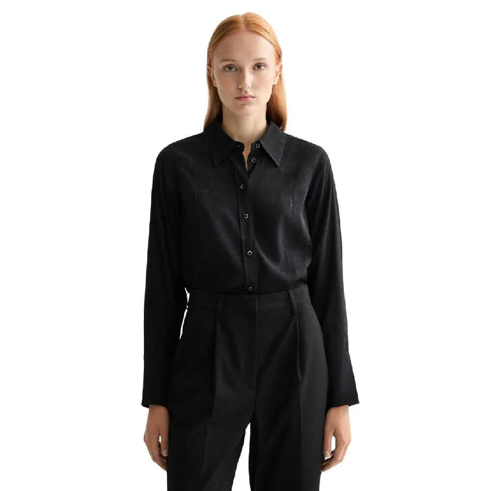 

Рубашка с длинным рукавом Scotch & Soda Regular Fit Jacquard, черный