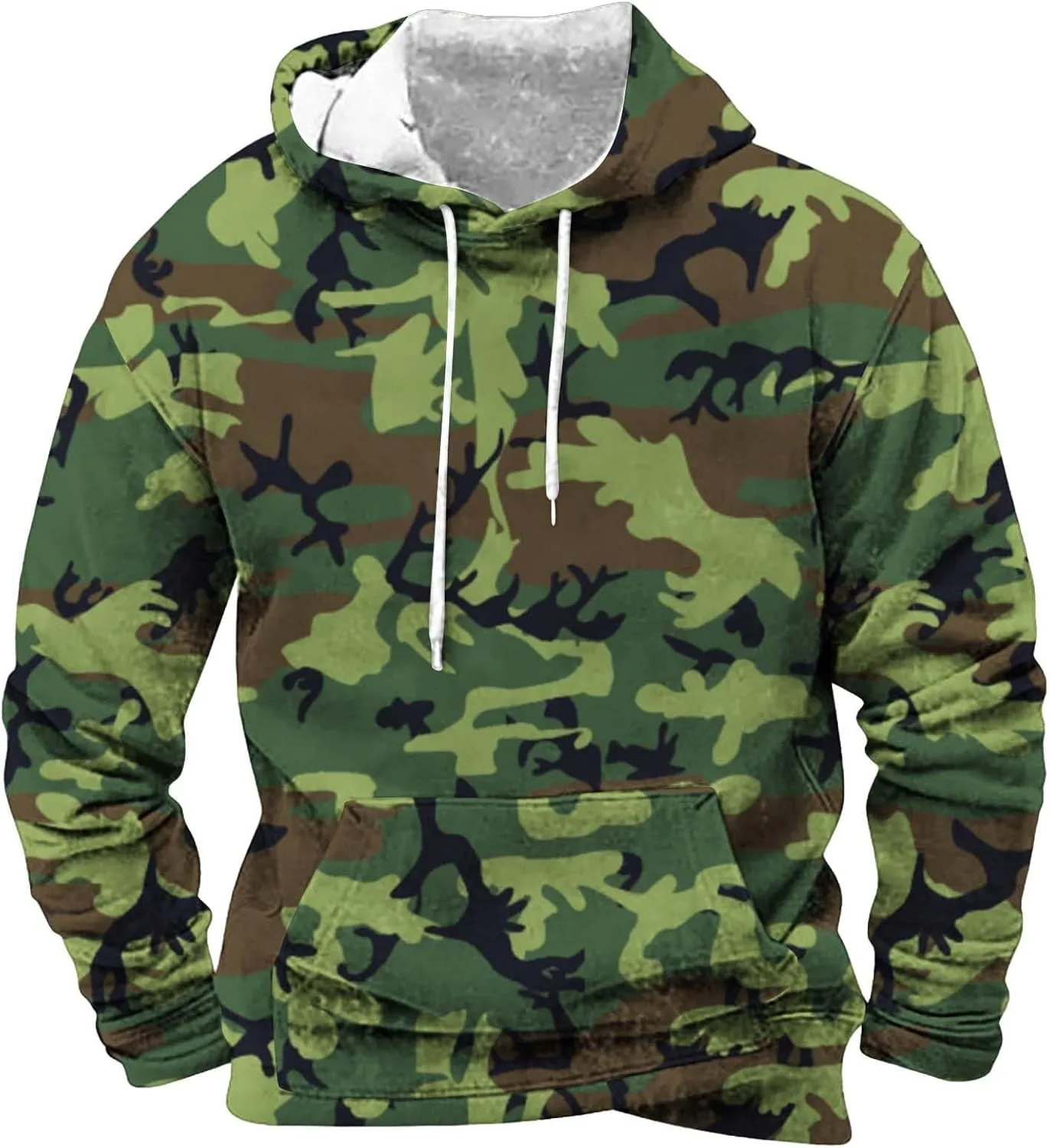 

Толстовка с камуфляжным принтом, casual, свободный крой