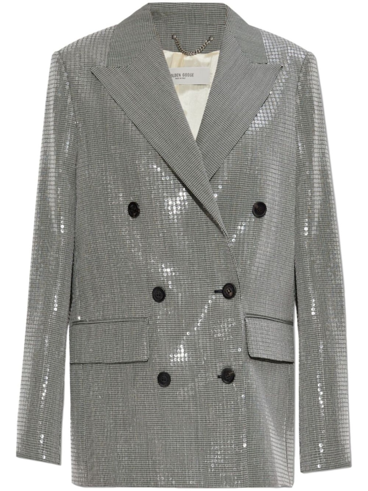 

Golden Goose пиджак с пайетками, серебряный