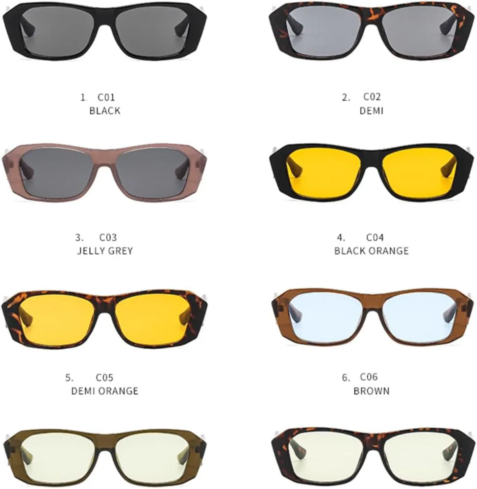 

Солнцезащитные очки с защитой UV400 | Широкие линзы конфетных цветов | Для женщин и мужчин | Для занятий спортом на открытом воздухе и вождения DSVIGF, C1 Black