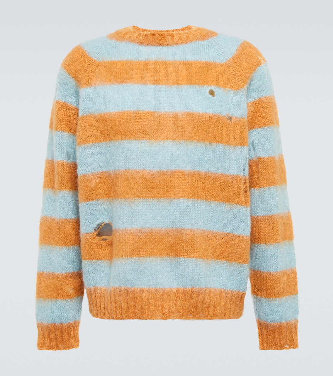 

Состаренный свитер из смеси мохера и шерсти Undercover, Light Blue Border