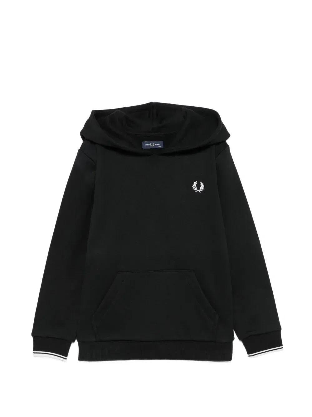 Толстовка с вышитым венком из лавра Fred Perry Kids, черный