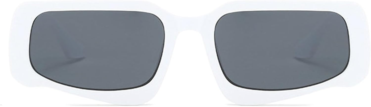 

Солнцезащитные очки Willochra в стиле панк, маленькая оправа, женские, 2024 год, роскошные солнцезащитные очки с асимметричной волной и цветочным узором для мужчин квадратной формы, очки в стиле хиппи F27, White