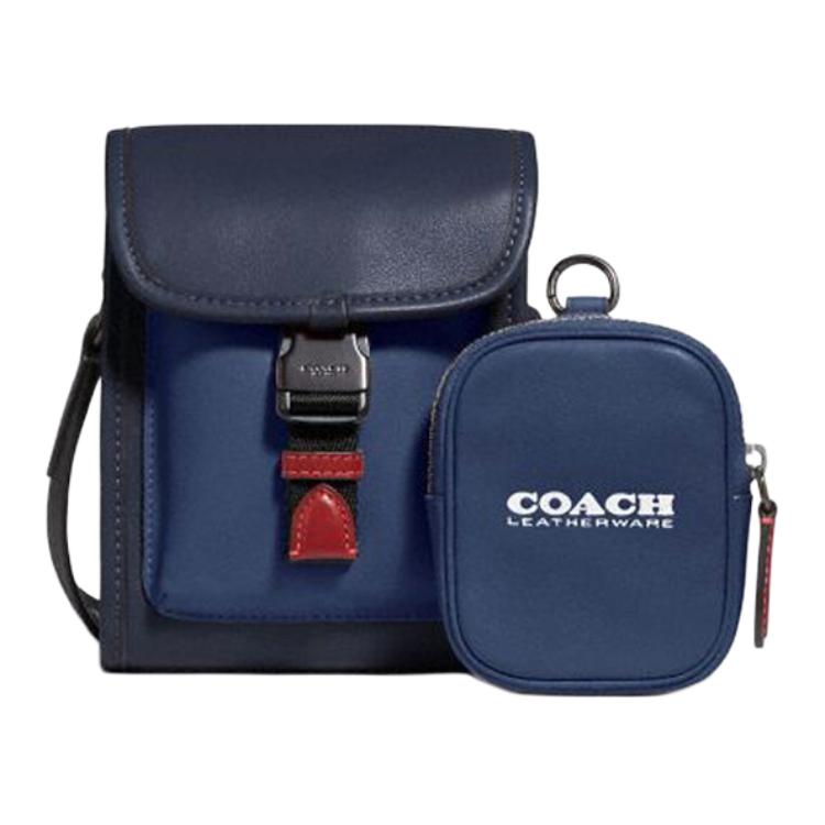 

Сумка через плечо из кожи Charter Cow унисекс, цвет Midnight Marine Blue COACH