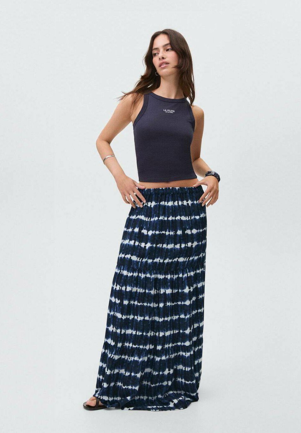 

Длинная юбка TIE Mango Kids, цвет Donkermarine