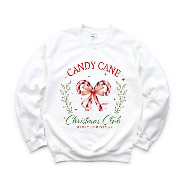 

Свитшот Candy Cane Christmas Club Simply Sage Market, White, Белый, Свитшот Candy Cane Christmas Club Simply Sage Market, White