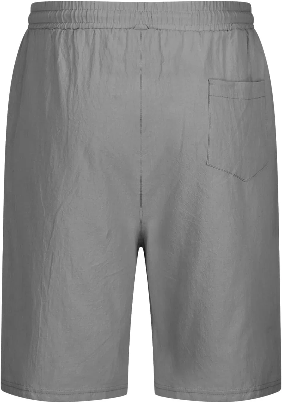 Шорты карго мужские с эластичным поясом, Cotton Linen, серые — фото 3
