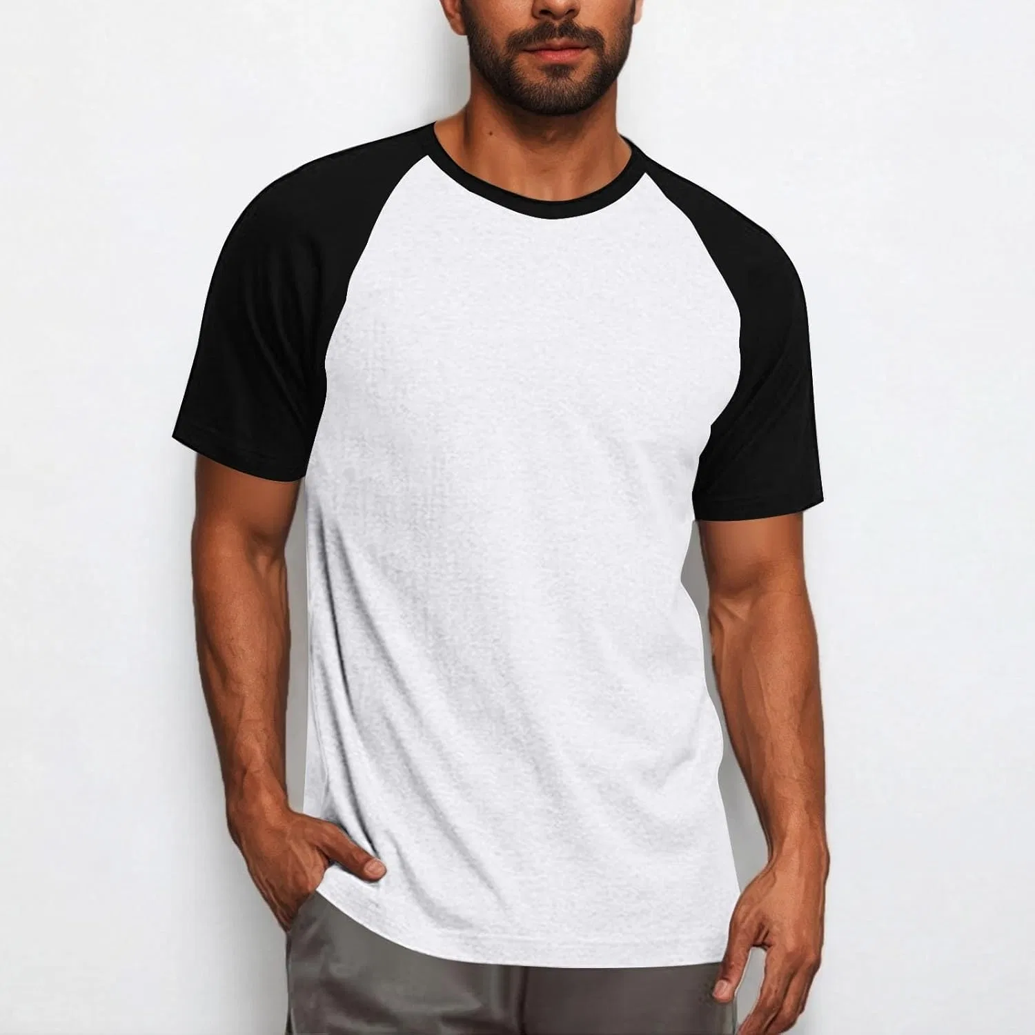 Футболка хлопковая Casual Slim Fit, белый — фото 2