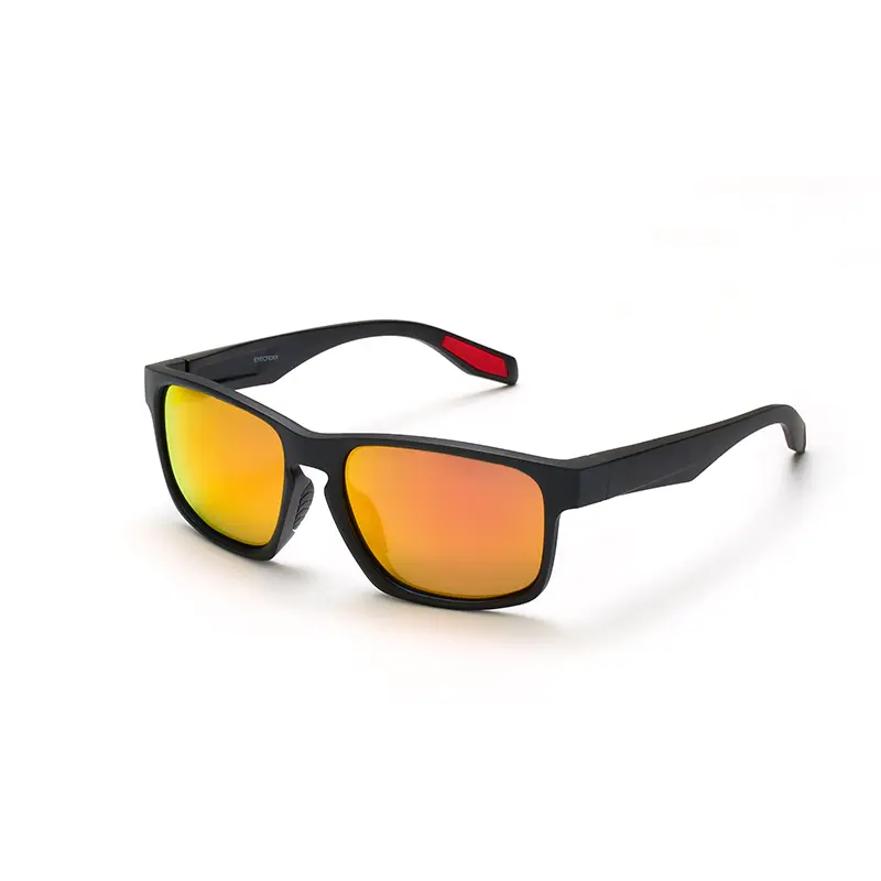

EYECROXX Квадратные солнцезащитные очки TR90 унисекс, C2 Matte Black Frame with Gray-Coated Orange Lens