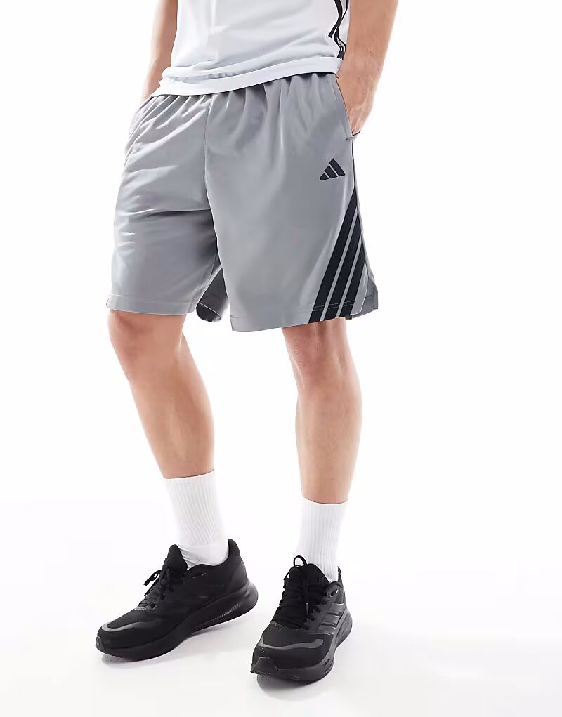 

Баскетбольные шорты Adidas Basketball legends с тремя полосками серого цвета Adidas Performance