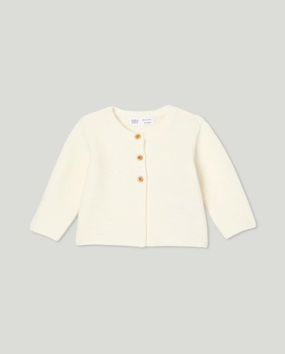 

Короткая вязаная кофточка для малыша Baby El Corte Inglés, цвет 120 Crudo