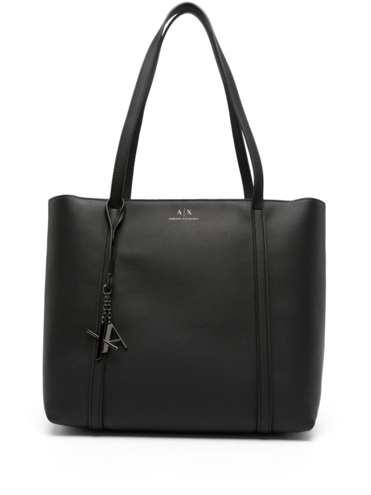

Armani Exchange сумка-тоут с подвеской-логотипом, черный