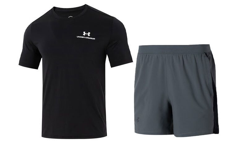 

Мужская повседневная спортивная одежда Under Armour, цвет Black+Gray