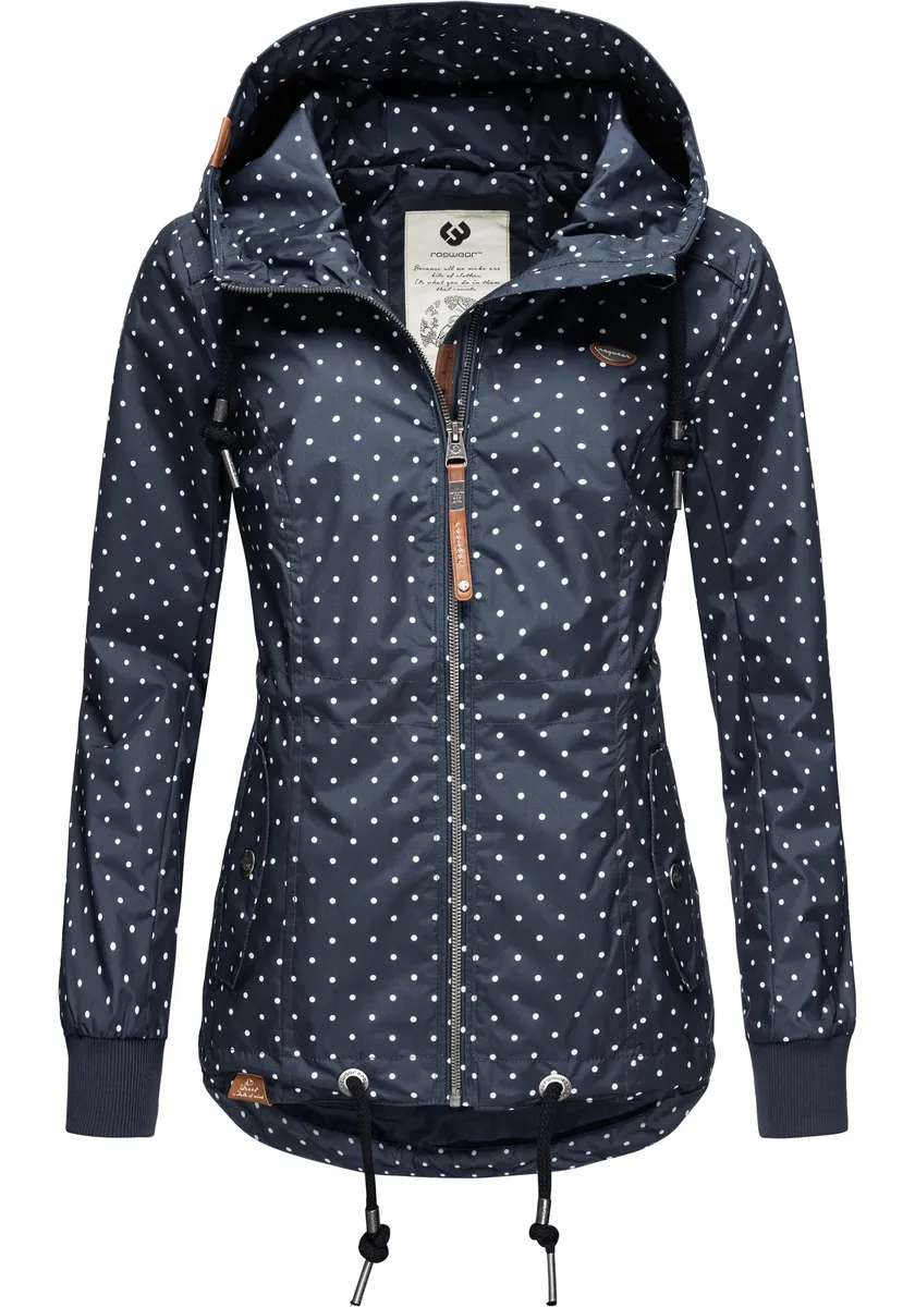 

Уличная куртка Ragwear "Данка Точки", с капюшоном, стильная переходная куртка с большим капюшоном, цвет морской волны