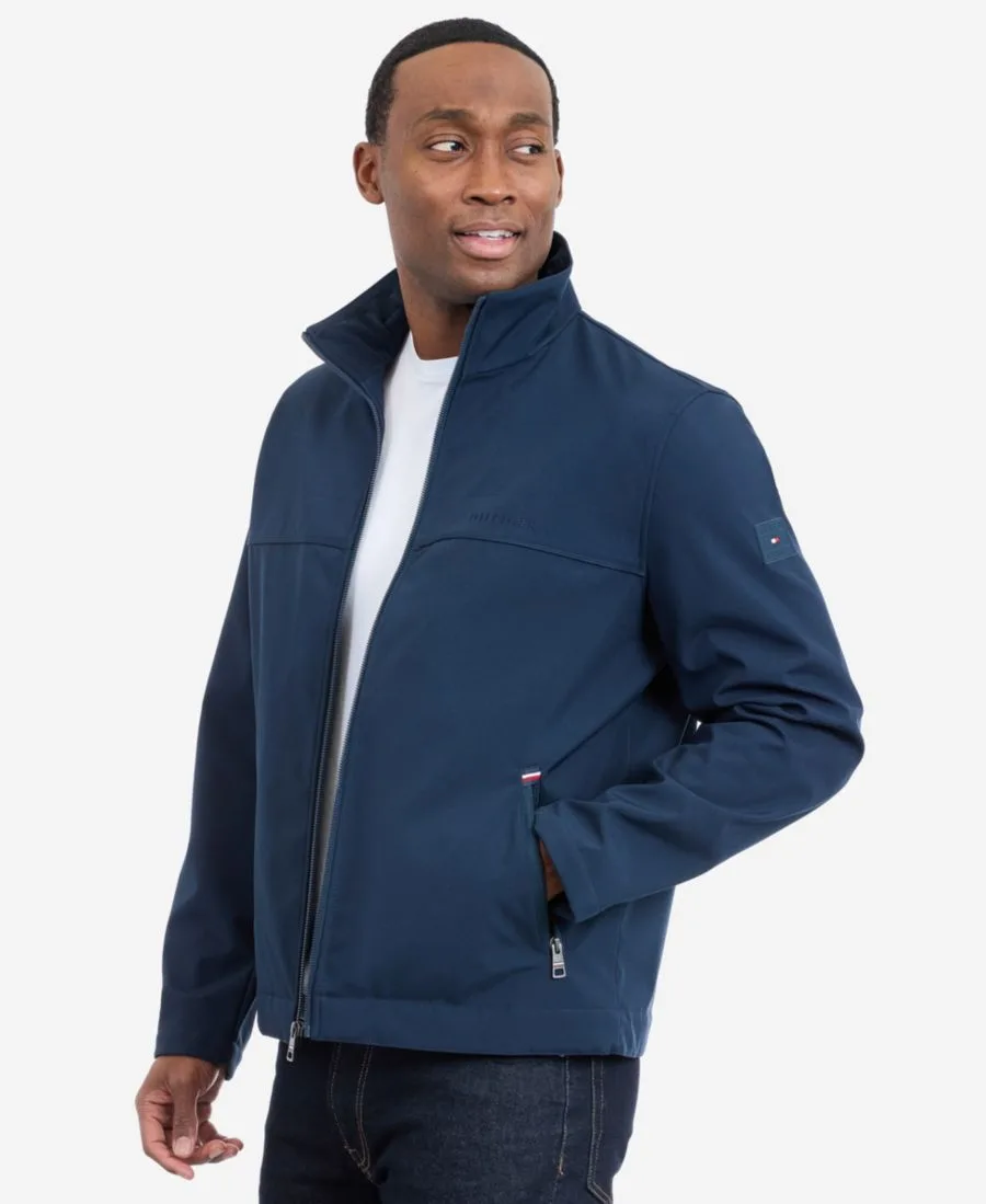Мужская куртка-хипстер из софтшелла с длинными рукавами Tommy Hilfiger, midnight синий — фото 2