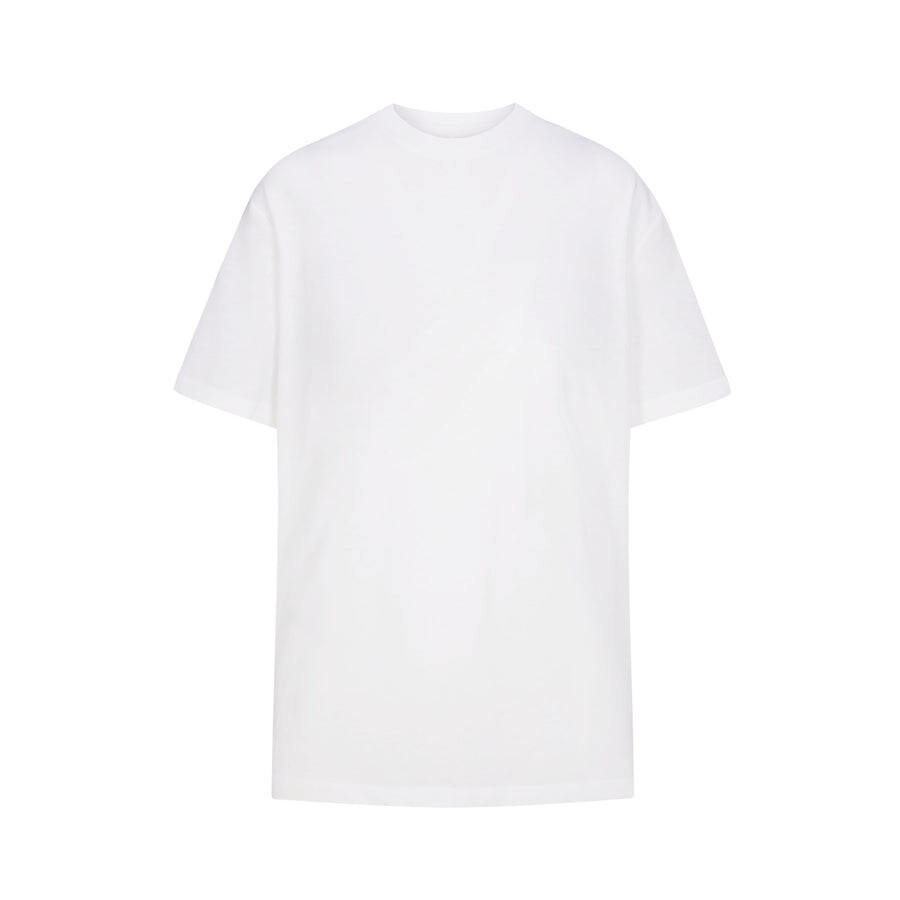 

Футболка оверсайз длинного типа SKIMS Relaxed Tees, цвет Snow