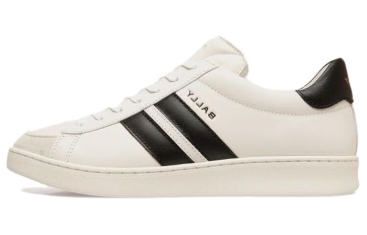 Кроссовки BALLY Stripe-detail Leather Sandals, черный/белый