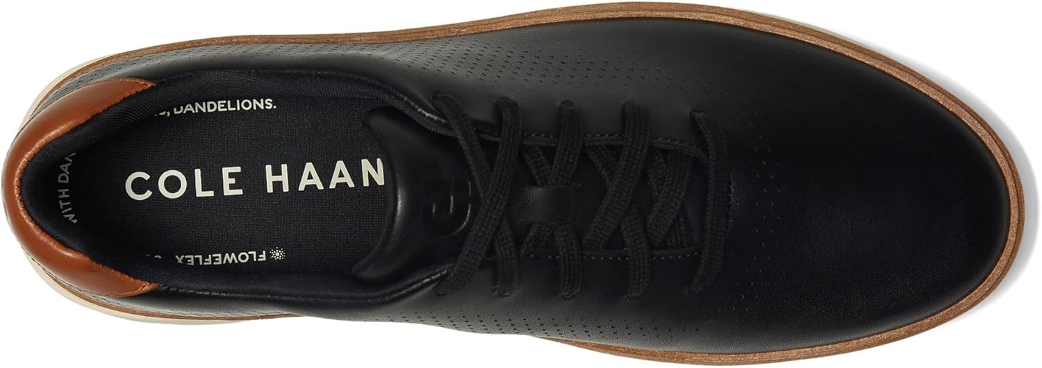 Мужские кроссовки Cole Haan Grandpro Featherarc с лазерной перфорацией, слоновая кость/черный — фото 2