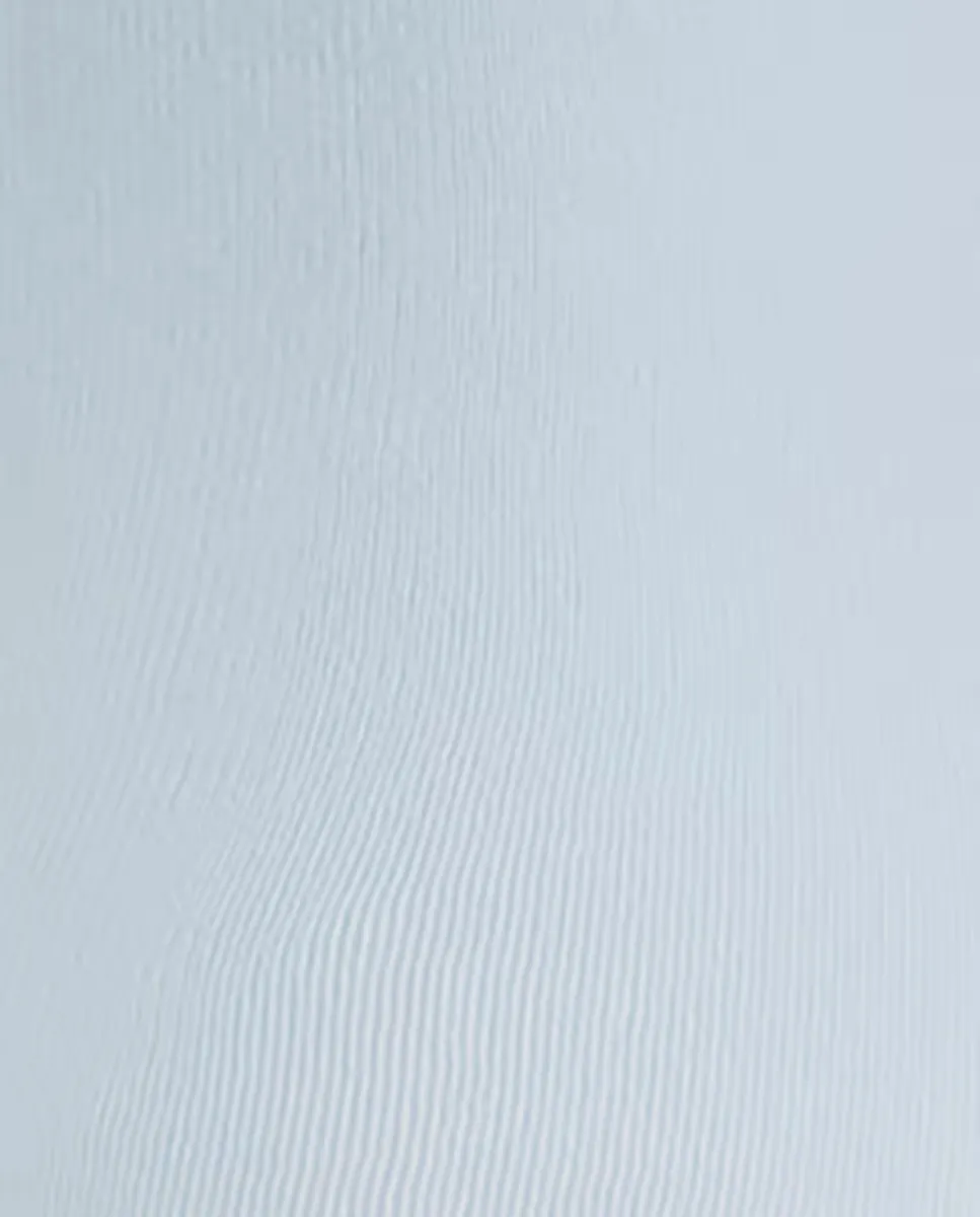 Комплект из 2 однотонных хлопковых колготок Punto Blanco, светло-голубой — фото 2
