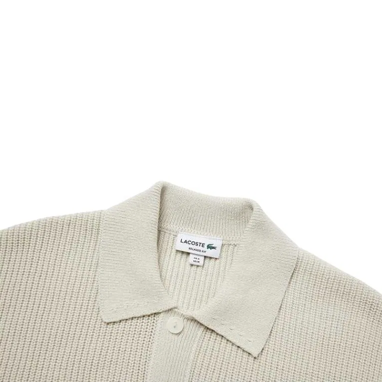 Трикотажное поло мужское S7G/Powder Yellow с воротником LACOSTE — фото 4