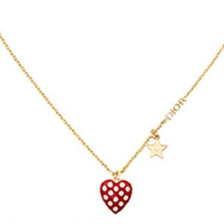 

DIOR Металлические кулоны Amour для женщин Gold/Red