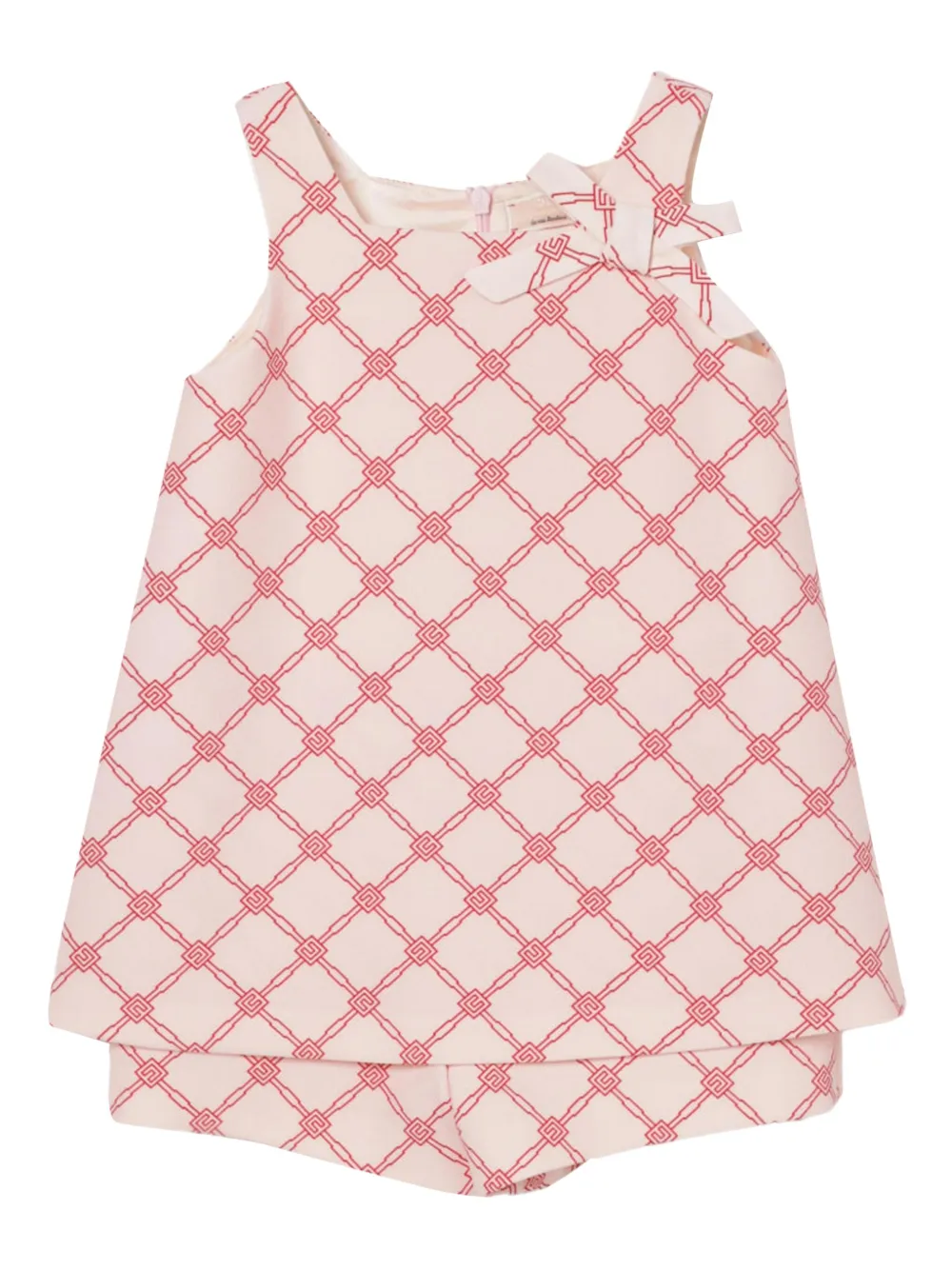

Короткий комплект с геометрическим принтом и бантом Elisabetta Franchi Kids, розовый