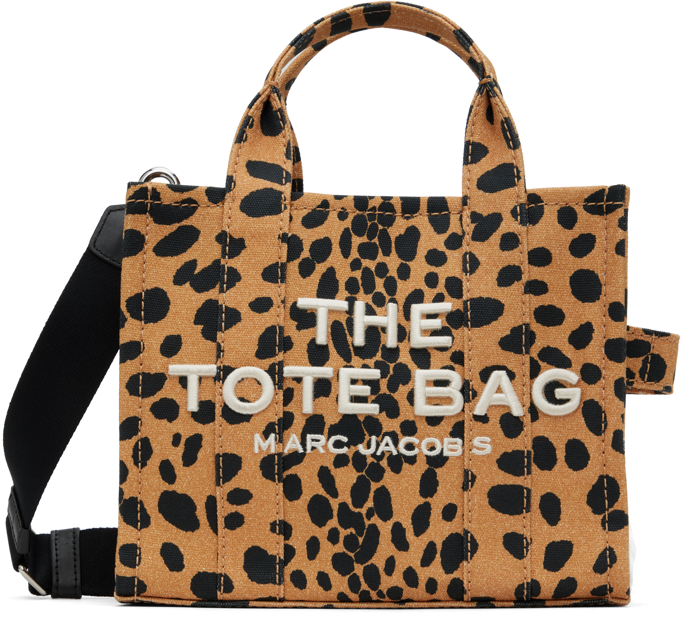 

Коричневая сумка-тоут «The Cheetah Canvas Small» Marc Jacobs