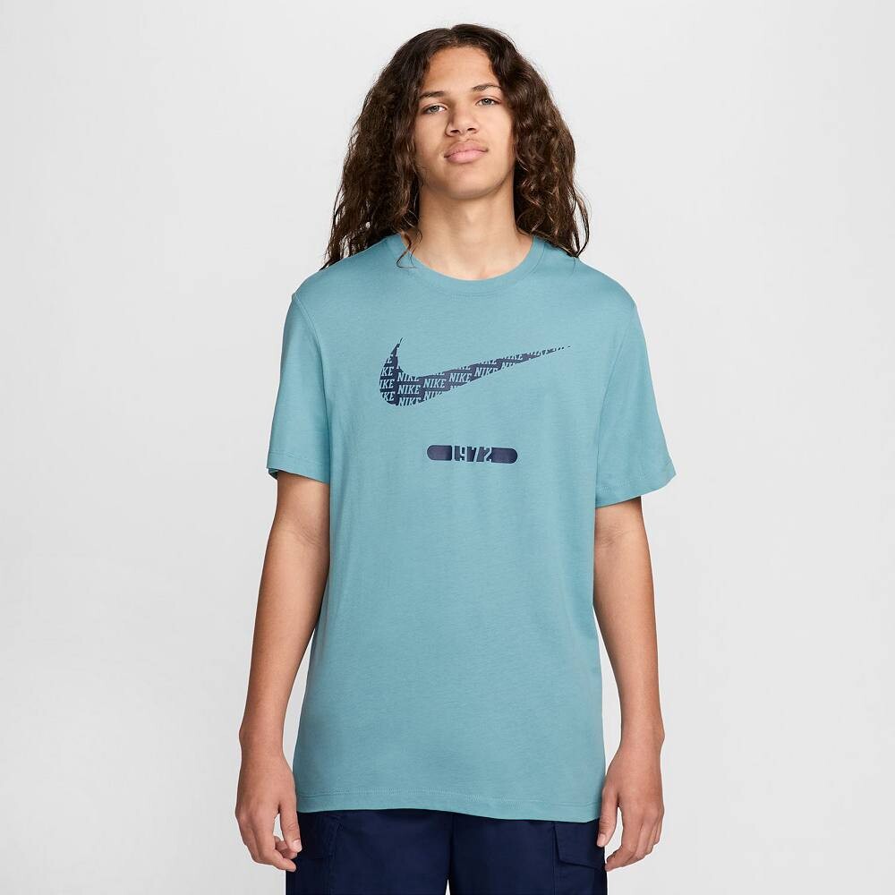 

Мужская футболка Nike Sportswear 1972 с графическим логотипом Swoosh, цвет Denim Turquoise