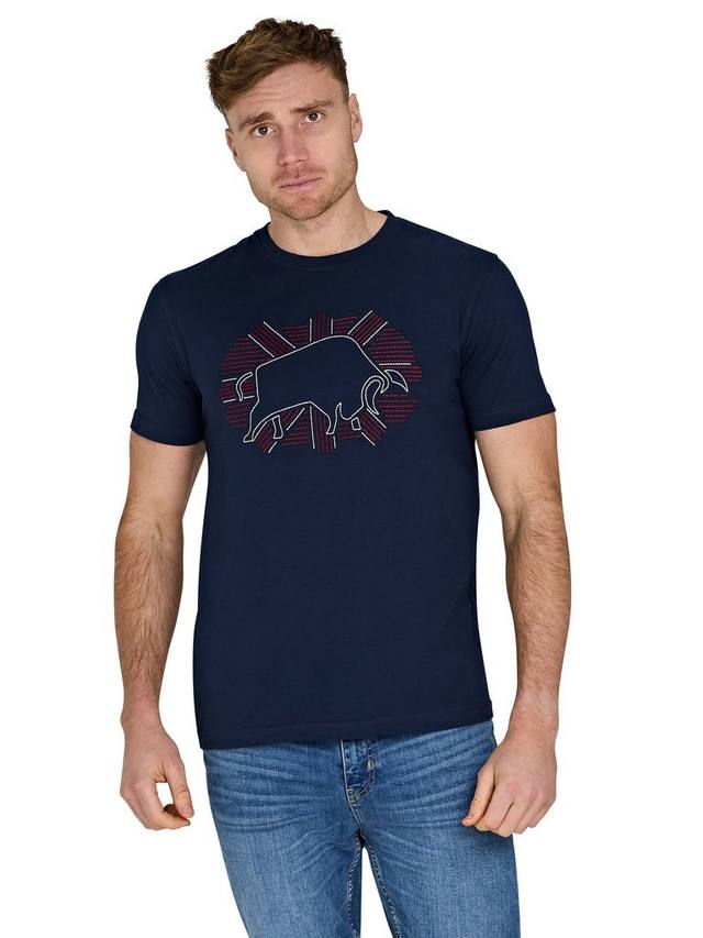 

Футболка outburst union jack bull Raging Bull, темно-синий