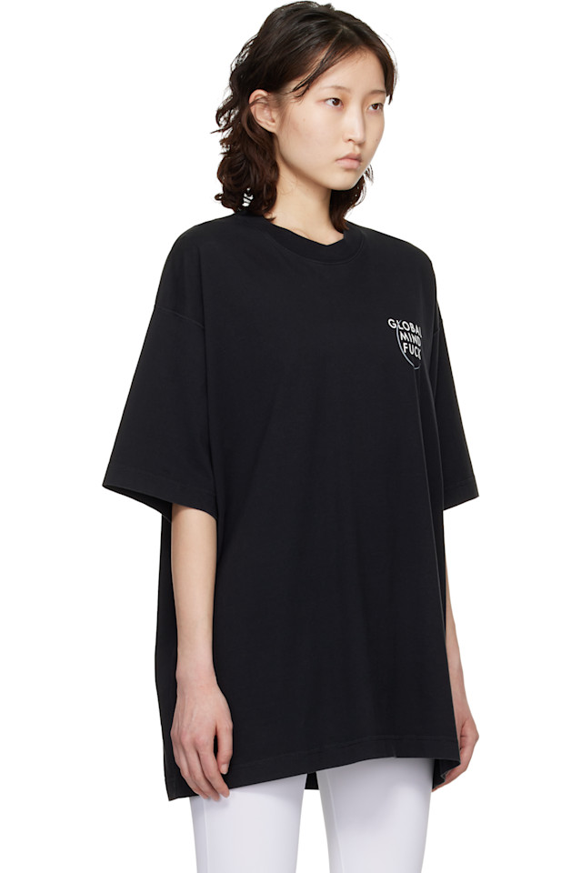 Футболка 'Global mf' Vetements, черный — фото 2