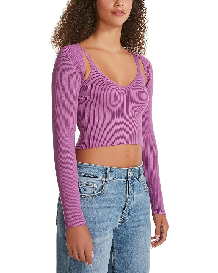 

Свитер Madden Girl Sweater Shrug w/ Tank Set, цвет Mulberry