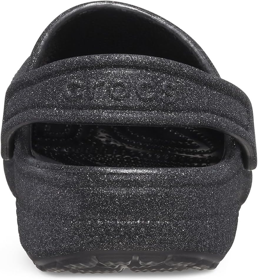 Детские кроксы Crocs Classic с блестками, черный — фото 2