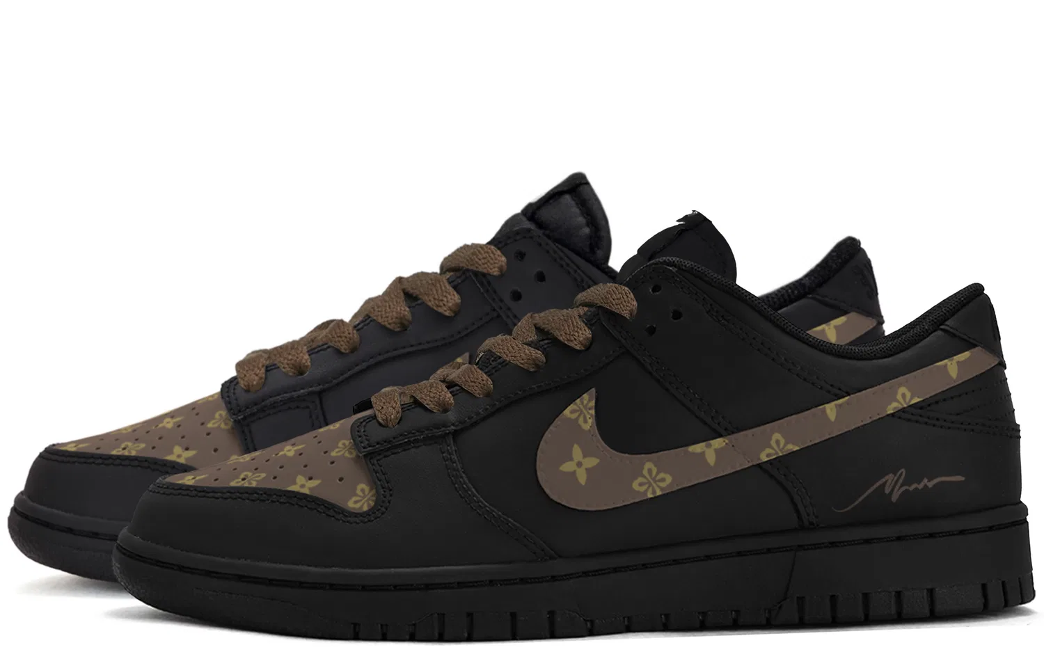 Кроссовки скейтбординговые Nike Dunk Low Black Brown — фото 4