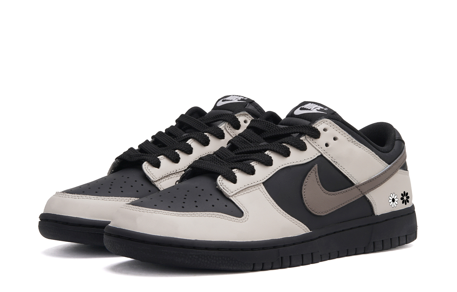 Кроссовки skateboard dunk beige khaki cc устойчивые к истиранию low top мужские black Nike, бежевый/коричневый/черный — фото 4
