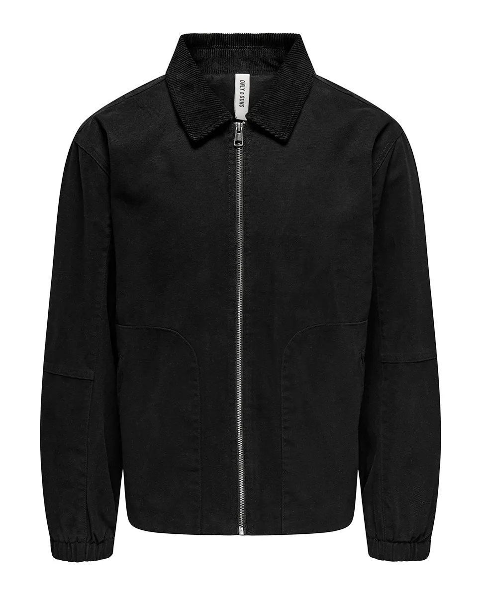 

Мужская куртка с классическим воротником, стандартного кроя Only & Sons, черный