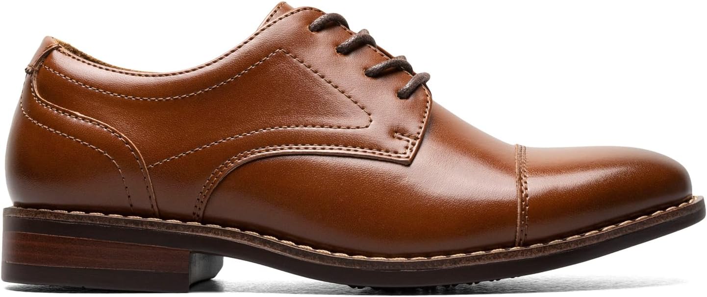 Детские оксфорды Florsheim Boys Rucci Jr. с носком-капtoe (малыш/маленький ребенок/старший ребенок), Cognac — фото 2